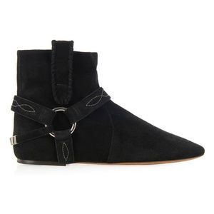 ISABEL MARANT Etoile Black Suede Ankle Boots